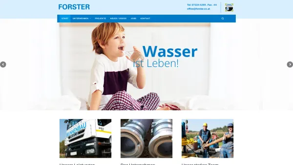Website Screenshot: Alfons Forster Brunnenbau - Forster Brunnen- und Grundbau, Wasserversorgungsanlagen GmbH - Date: 2023-06-14 10:39:54