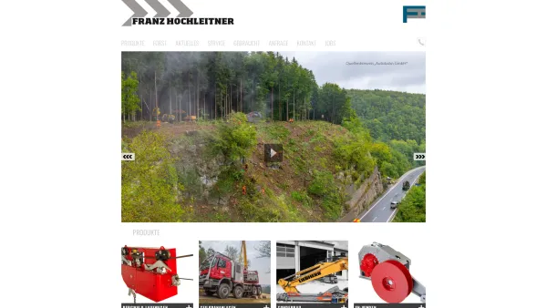 Website Screenshot: Franz Forstmaschinen Seilkräne Laufwagen Bergwald Valentini Umlauf - start - Franz Hochleitner - Forstmaschinen - Date: 2023-06-22 15:11:32