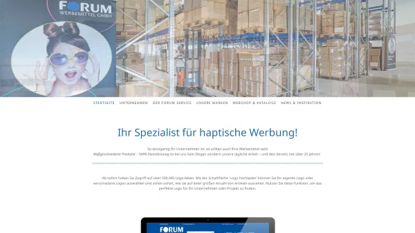 Website Screenshot: Forum Werbegeschenke GmbH - Ihr Spezialist für haptische Werbung! - Forum Werbemittel - Date: 2023-06-22 15:13:29