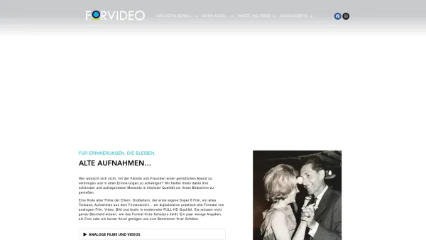 Website Screenshot: ForVideo Wien - Überspielung von Filmen, Videos, Dias, Tonaufnahmen | FORVIDEO - Date: 2023-06-22 15:13:29
