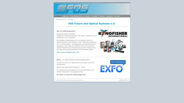 Website Screenshot: FOS Future and Optical Systems e.U. - Startseite - FOS Future and Optical Systems e.U. - Date: 2023-06-14 10:39:54
