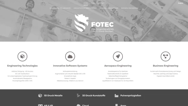 Website Screenshot: fotec research+technology - FOTEC Forschungs- und Technologietransfer GmbH - Date: 2023-06-22 15:13:29