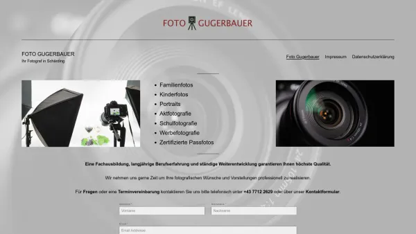 Website Screenshot: Foto-Gugerbauer - Foto Gugerbauer – Ihr Fotograf in Schärding - Date: 2023-06-22 15:13:29
