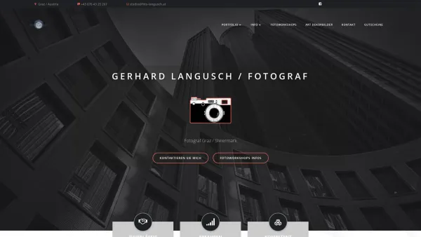 Website Screenshot: Fotograf Gerhard Langusch - Fotograf Graz I Foto Langusch I Fototrainer - Date: 2023-06-14 10:39:57
