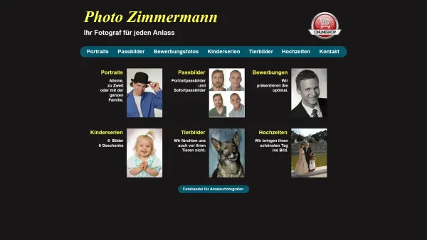 Website Screenshot: FOTO ZIMMERMANN - Photo Zimmermann - Ihr Fotograf für jeden Anlass - Date: 2023-06-22 15:13:29