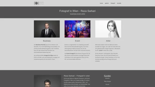 Website Screenshot: Reza Sarkari Presse-Fotograf Wien - Fotograf in Wien - Reza Sarkari | business.event.artist - Date: 2023-06-14 10:39:57