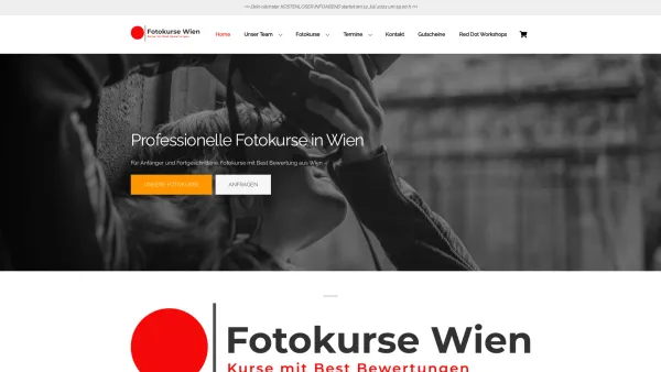 Website Screenshot: Fotokurse für Einsteiger & Fortgeschrittene Fotokurse Wien - Fotokurse für Einsteiger & Fortgeschrittene | Fotokurse-Wien. - Date: 2023-06-26 10:26:19