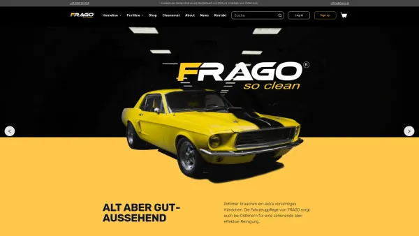 Website Screenshot: Frago Handels GmbH - Startseite - Frago Fahrzeugpflege - Date: 2023-06-14 10:39:57