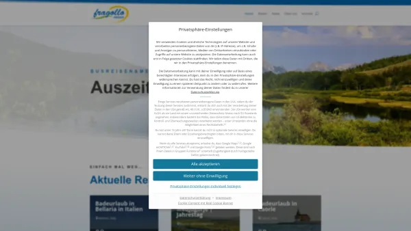 Website Screenshot: Reisebüro Fragollo KEG - Fragollo Reisen | - Date: 2023-06-14 10:39:57