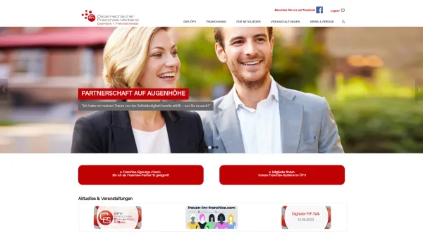 Website Screenshot: Österreichischer Franchise-Verband - Österreichischer Franchise-Verband für Franchisenehmer und Franchisegeber | franchise.at - Date: 2023-06-15 16:02:34