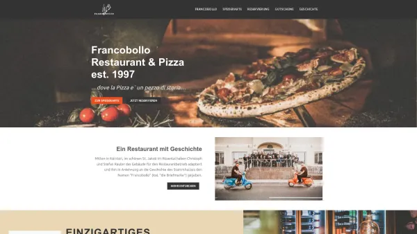Website Screenshot: Francobollo Ristorante Pizzeria - Francobollo - Francobollo | Restaurant & Pizza - Date: 2023-06-14 10:37:18