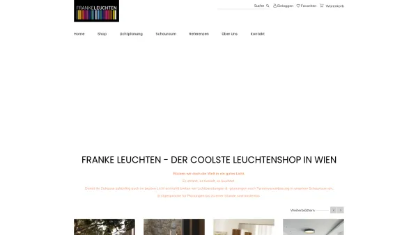 Website Screenshot: FRANKE LEUCHTEN GMBH - FRANKELEUCHTEN | Ihr Leuchtenshop in 1070 Wien - Date: 2023-06-22 15:01:06