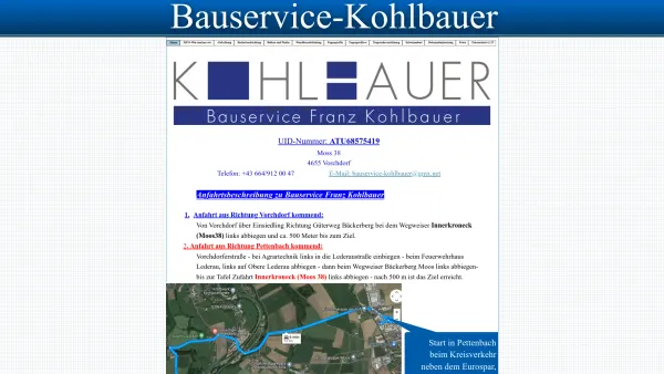 Website Screenshot: Bauservice Franz Kohlbauer - Bauservice Kohlbauer - Date: 2023-06-14 10:37:18