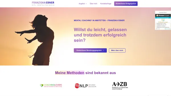Website Screenshot: Franziska Ebner - Franziska Ebner Mindset Coaching Österreich | Mentaltraining - Date: 2023-06-15 16:02:34