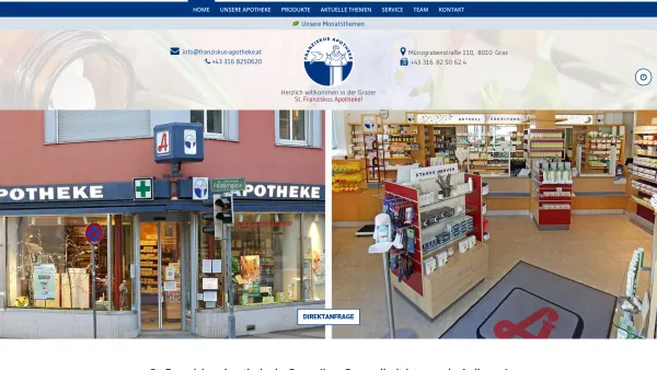 Website Screenshot: St. Franziskus Apotheke - St. Franziskus Apotheke in Graz - Date: 2023-06-22 15:13:30