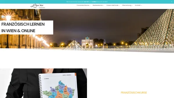 Website Screenshot: Le Bon Mot Französischinstitut GmbH - Französischkurse Wien | Französisch Lernen in Wien - Date: 2023-06-15 16:02:34