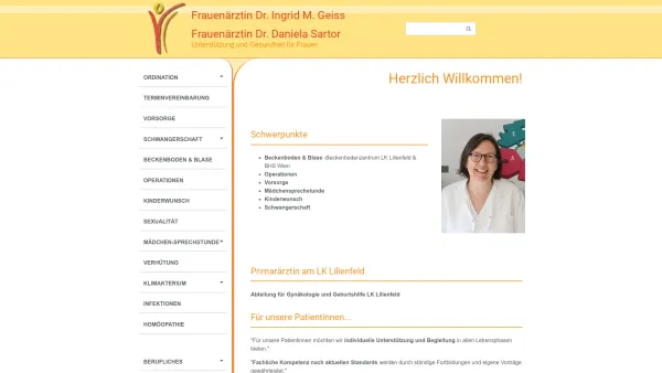 Website Screenshot: Dr. Ingrid Geiss Frauenärztin - Frauenärztin Dr. Ingid M. Geiss: Home - Date: 2023-06-22 15:13:30