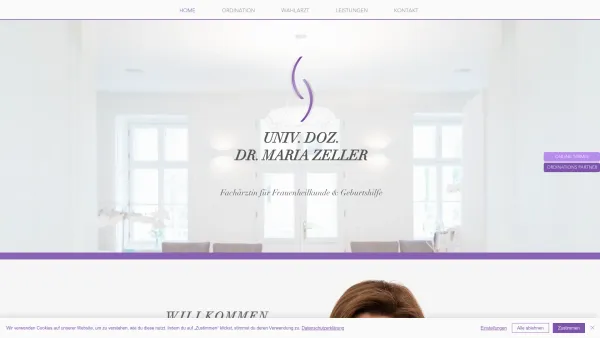 Website Screenshot: Frauenärztin Universitätsprofessor Dr. Maria Zeller - Dr. Zeller Maria - Date: 2023-06-22 15:13:30