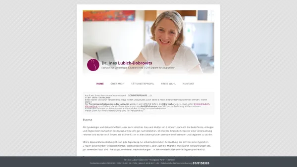 Website Screenshot: Frauenarzt Dr. Ines Lubich-Dobrovits Wien - Frauenarzt / Frauenärztin Wien 1120 – Dr. Ines Lubich-Dobrovits - Date: 2023-06-22 15:11:37