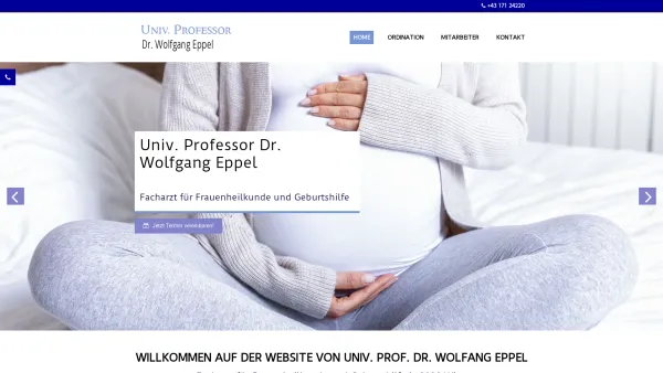Website Screenshot: Dr. Wolfgang Eppel - Geburtshilfe - Univ. Prof. Dr. Wolfgang Eppel - Date: 2023-06-14 10:39:57