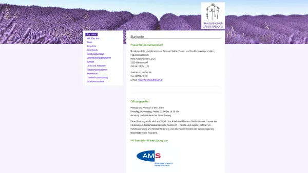 Website Screenshot: FRAUENFORUM GÄNSERNDORF - Startseite - Frauenforum Gänserndorf - Date: 2023-06-22 15:11:37