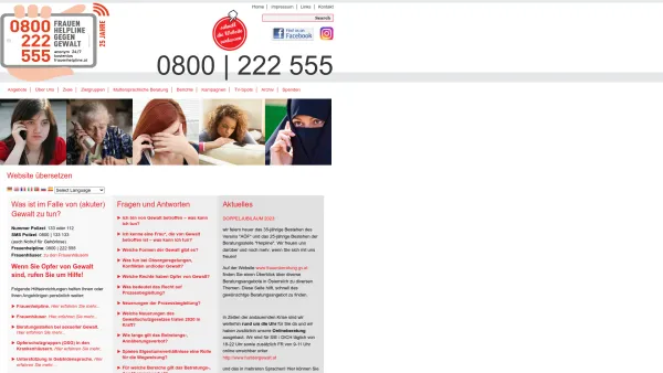 Website Screenshot: Verein autonome österreichische Frauenhäuser http//www.frauenhelpline.at - Willkommen bei der FRAUEN-HELPLINE Österreich | FRAUENHELPLINE – Gegen Gewalt - Date: 2023-06-22 15:11:37