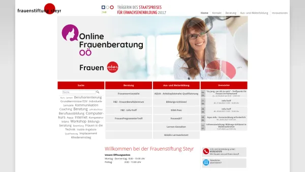 Website Screenshot: Verein Frauenarbeit Frauenstiftung Steyr - Frauenstiftung Steyr - Home - Date: 2023-06-22 15:11:37