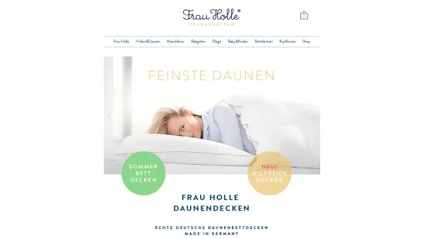 Website Screenshot: Frau Holle Daunendecken - FRAU HOLLE Daunenbettdecken - Date: 2023-06-14 10:38:18