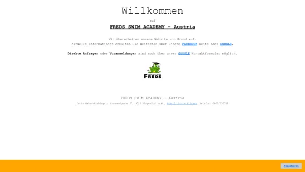 Website Screenshot: FREDS SWIM ACADEMY Austria - FREDS SWIM ACADEMY - Austria - Date: 2023-06-14 10:39:57