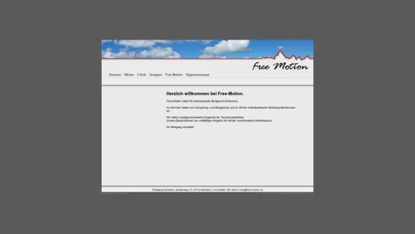 Website Screenshot: FREE-MOTION ALPIN & SKI-SCHULE - Home - Date: 2023-06-14 10:39:57