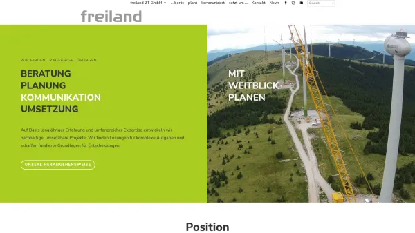 Website Screenshot: freiland Umweltconsulting - Freiland ZT GmbH | Startseite - freiland - Date: 2023-06-22 15:11:37