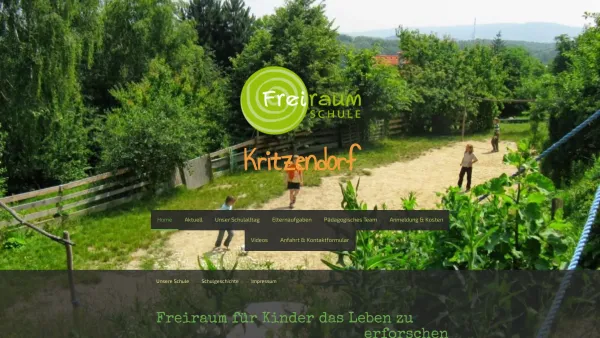 Website Screenshot: der Freiraumschule - Freiraum für Kinder das Leben zu erforschen - freiraum-schules Webseite! - Date: 2023-06-22 15:01:10