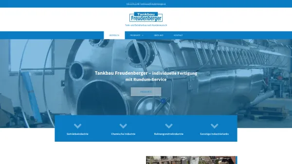 Website Screenshot: Tankbau Freudenberger e.U. - Tankbau Freudenberger GmbH – Ihr Profi für Transport & Lager - Date: 2023-06-15 16:02:34