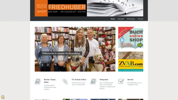 Website Screenshot: Buchhandlung Friedhuber - Buchhandlung Friedhuber Wels - Date: 2023-06-22 15:01:11