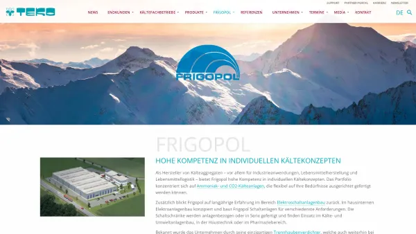 Website Screenshot: Frigopol Kälteanlagenbau GmbH - Frigopol - Kühllösungen für jeden Bedarf - Date: 2023-06-22 15:01:11