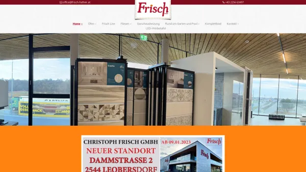 Website Screenshot: Christoph Frisch GmbH - Hafner Frisch für Kachelöfen, Heizkamine & Fliesen - Date: 2023-06-22 15:01:11