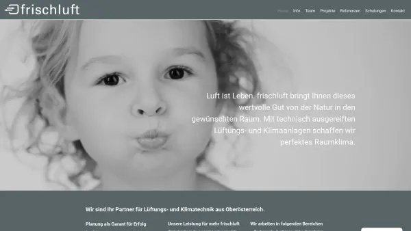 Website Screenshot: auf der DomaFRISCHLUFT.CC - Frischluft Gmbh - Lüftungs- und Klimatechnik aus OÖ - Date: 2023-06-22 15:11:37