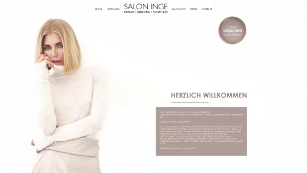 Website Screenshot: Ingeborg Zrunek Gesellschaft Salon Inge - Salon Inge | Friseur | Kosmetik | Pflege - friseursalon-inge.at - Date: 2023-06-14 10:40:00