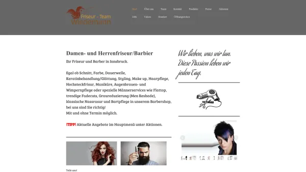 Website Screenshot: friseur wiedemann - Salon - Friseur Wiedemann Innsbruck: Damen, Herren, Barbier - Date: 2023-06-22 15:16:25