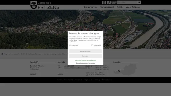 Website Screenshot: Gemeindeamt Fritzens RiS-Kommunal - Gemeinde Fritzens - Startseite - Date: 2023-06-22 15:16:25