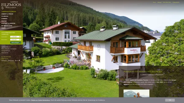 Website Screenshot: Landhaus Filzmoos Dort wo Gäste kommen und Freunde gehen - Pension in den Bergen, Landhaus Filzmoos - Date: 2023-06-22 15:16:25