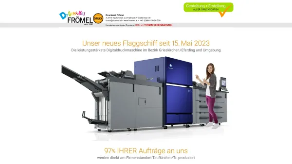 Website Screenshot: Druckerei Alexander Frömel - Druckerei FRÖMEL - Date: 2023-06-22 15:16:25