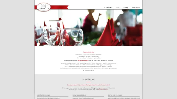 Website Screenshot: froemmels conditorei café catering GmbH - Home » froemmel's conditorei cafe catering - Date: 2023-06-22 15:16:25