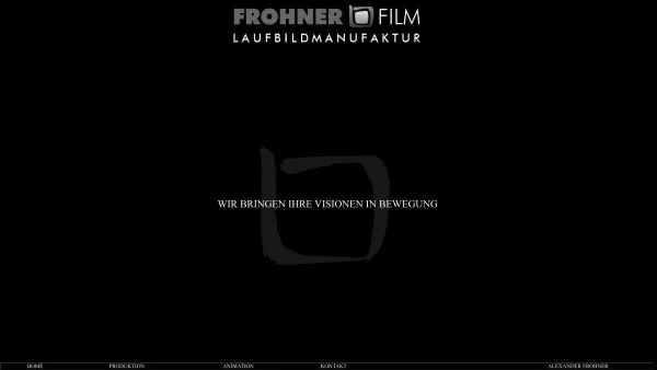 Website Screenshot: Alexander FROHNER FILM WIEN - Kontakt - Date: 2023-06-14 10:40:00