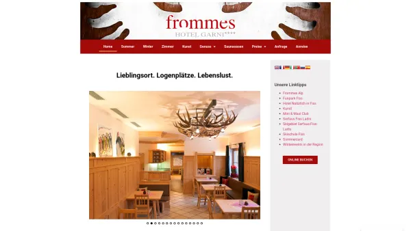 Website Screenshot: Hotel Garni frommes - Lieblingsort. Logenplätze. Lebenslust. - Hotel Garni Frommes - Date: 2023-06-22 15:16:25