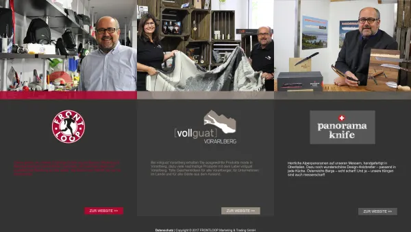 Website Screenshot: Frontloop Merchandising-Service und Markenprodukte - FRONTLOOP Marketing & Trading GmbH | vollguat VORARLBERG | panorama knife - Date: 2023-06-22 15:16:25