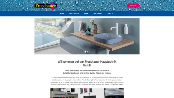 Website Screenshot: Froschauer Haustechnik Sanierung Fachbetrieb für Rohr und Kanaltechnik Fro Bau GmbH - Froschauer Haustechnik GmbH - Date: 2023-06-22 15:16:25