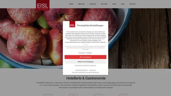Website Screenshot: Gemüse Obst Eisl - Home - Frucht Eisl - Date: 2023-06-14 10:40:00
