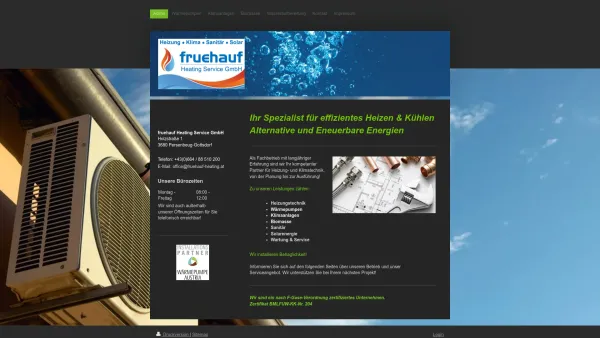Website Screenshot: fruehauf Heating Service GmbH - fruehauf Heating Service GmbH - Heizung & Klimatechnik - Date: 2023-06-22 15:16:25