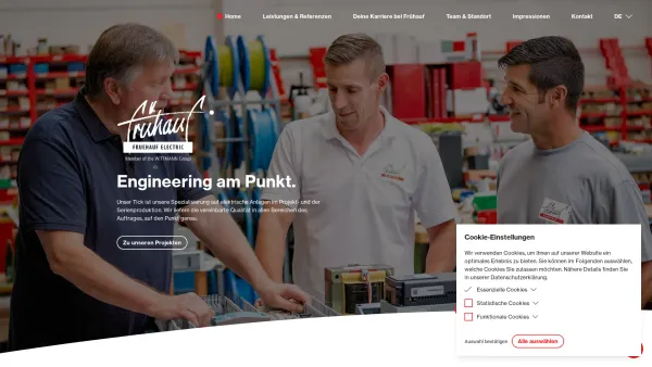 Website Screenshot: Frühauf Ges.m.b.H. - Automatisierung, Engineering, Energieverteilung aus Österreich | Frühauf Electric - Date: 2023-06-22 15:16:25
